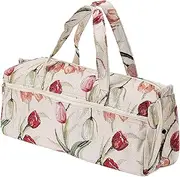 Organizer Storage Bag, Fabric Crafts Knitting Needles Storage Sweater Woven Organizer Bag Breathable Closet Organizer for Beddings House Move (Rose Jacquard)