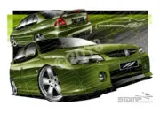 Commodore VY VY SS HOTHOUSE GREEN A1 STRETCHED CANVAS (HC23)