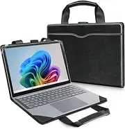 SSS·GRGB Sleeve Case for 13.8-Inch Microsoft Surface Laptop 7(Model: 2036) and 13.5-Inch Surface Laptop 6/5/4/3/2(Models: 1951/1868/1958/1950/1867/1769) with Carrying Strap,Pocket and Pen Holder,Black