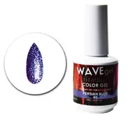 WAVE - UV LED Gel Nails Polish Glitter Titanium 40 Persian Blue