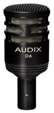 Audix D6 Dynamic Microphone, Cardioid 2.00 x x 4.60 inches