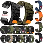 Quickfit Nylon Band For Garmin Fenix 3 HR 5 5X 6 6X 7 7X Epix Pro Tactix 7 Strap