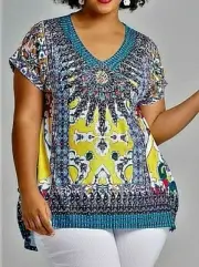 TS TAKING SHAPE plus size M / 20 Ida Top rhinestones glam stretch NWT rrp$120!