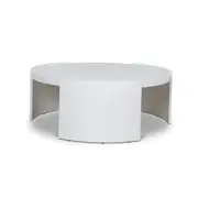 Tamera 100cm Wooden Round Coffee Table - White