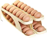 KAYNO Slide Egg Storage Box Refrigerator Side Door Special Double-Layer Automatic Egg Roller Kitchen Table Anti-Fall Egg Storage Box