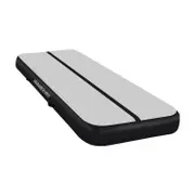 Powertrain 4m x 2m x 20cm Air Track Gymnastics Mat Tumbling Exercise (Grey Black)