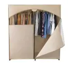Portable Wardrobe Closet, Large - Premium Heavy Duty Metal Hanging Rod with B...
