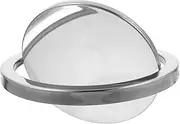 ABOOFAN Stainless Steel Trash Can Lid Waste Bin Cover for Kitchen Bathroom Space Saving Design with Easy Access Grommet Chute Cover Sleek Silver Finish