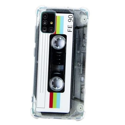 Compatible with Samsung Galaxy A51 Cool Tape Case,Slim Dual Retro Cassette