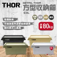 在飛比找momo購物網優惠-【THOR】DETAIL THOR 方型收納箱/53L 四色