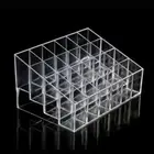 Clear Makeup Organizer Storage Box 24 Grid Jewelry Organizer Box
