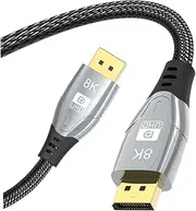 1M Male to Male Cable Displayport Cable for High Definition Video Audio Transfer Supports Compatible with Laptops Monitors Projectors Tv