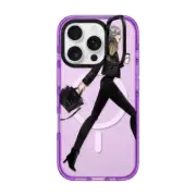 iPhone 16 Pro Impact Ring Stand Case MagSafe Compatible busy girl