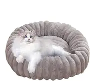 Donut Dog Bed, Plush Donut Dog Bed Soft Cat Bed, Round Cat Couch Washable Anti-Slip Pet Beds for Small Dogs & Small Cats