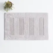 Renee Taylor Retreat 80cm Cotton Bathroom/Toilet Floor Mat/Rug Reversible Sand