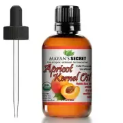 USDA Certified Organic Apricot Kernel Oil - Cold Pressed, Unrefined, Presented i