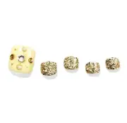[DASHING DIVA]Magic Press Press-on Pedicure/ K-pop Korean Style/Golden Seaside