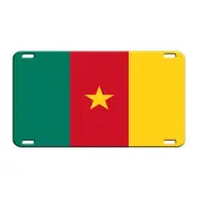 Cameroon Country Flag License Plate Home Wall Décor Novelty Aluminum Metal Sign
