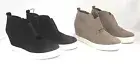 Steve Madden Wedge Heel Sneaker Shoes Side Zipper *CHOOSE SIZE AND COLOR*