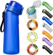 Alpha Fit Air Up Drink Bottles with Pods, Scent Water Bottle, Kids Water Bottle, Air Up, Air Up Pods, Air Up Drink Bottle (New Blue - 1 bottle (25 oz/750 ml) + 3 pods in random flavors)