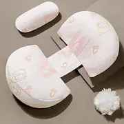 Monehet Maternity Pillow,Pregnancy Pillows for Sleeping, Detachable and Adjustable with Pillow Cover Pregnancy Body Pillow Support for Back, Legs, Belly, Hips (Pink)