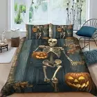 Bedding Suit Happy Halloween Comforter Cover Set Pumpkin Ghost Witch 34