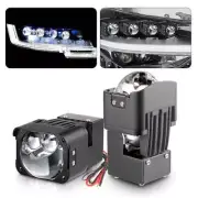 2X 2.0'' Headlight Mini Bi LED Projector Lens Hi/Lo 80W 6000K Retrofit Universal