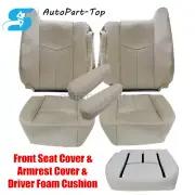 For 2003-2006 Chevy Tahoe Both Side Seat Cover Light Tan & Driver Foam Cushion
