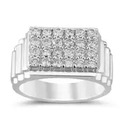 Stanton Made For Men Tablet and Rolex Look Ring with 1.50ct of Diamonds in Sterling Silver
