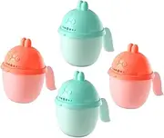 ORFOFE 4pcs Cartoon Shampoo Rinse Cups Ergonomic Bath Rinser with Handle for Gentle Hair Washing for Newborns