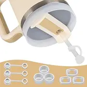 3Sets Spill Stopper Compatible With Stanley Cup 2.0 40oz 30oz, Joogee Leak Prevention Accessories Including Straw Cover Cap, Fix Leak Plug and Lid Spill Protector