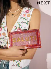 Multi Sparkle Clutch Bag (AU1731) | $84