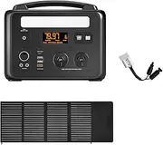 1PC VoltX 600W 307Wh Portable Power Station Battery Powered Solar Generator 1PC 12V 100W Mono Solar Blanket Folding Solar Panel 1PC to Anderson Solar Charging Cable