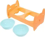 JUMPLAWN Stainless Steel Cat and Dog Bowls Set Tilted Pet Feeder Bowl Anti-Slip for Cats Puppies