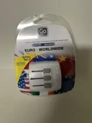 GO TRAVEL ADAPTOR ADAPTER PLUG EUROPEAN TRAVELERS EU EUROPE EURO TO WORLDWIDE