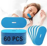 60 Count Mouth Tape For Sleeping, Anti Snoring Sleep Tape - Improved Nose Breathing, Pain Free Removal, Hypoallergenic, Latex Free & Gentle On Skin - Adhesive Cotton Tape