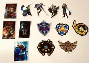 Legend of Zelda Twilight, Ocarina, Link, Bundle of 13 Nintendo Stickers Unused