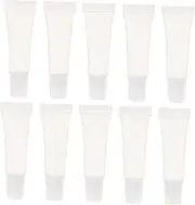 TOVINANNA 10pcs Empty Tube of Lip Glaze Hose Liquid Travel Containers Refillable Travel Lip Glazes Containers Lip Glazes Tubes Clear Hose Lip Gloss Tubes Lipgloss Lipstick Containers Plastic