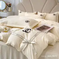 在飛比找蝦皮購物優惠-法式風 蝴蝶結 簡約 床包 床組 床罩 床笠 小香風 少女床