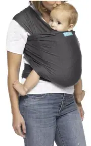 MOBY Evolution Baby Wrap Carrier Classic On The Go Mom Charcoal New