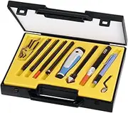 NOGA NG9400 Gold Box Set INCLUDES: (1) NG-3 handle.(1) Adjustable scraper.(1) Plastic edge off handle.(1) Each of holders S, N, C, D & K.(1) Each of blades N1, N2, S10, S20, S30,S150, D66, C20, D50, N80K & 10.4mm