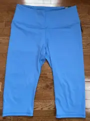 Victoria's Secret Sport Knockout Crop capri pants leggings blue size XL NWT