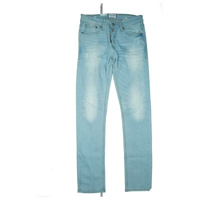 Jack & Jones Slim Glenn Men's Jeans Pants Stretch Used Look W30 L34 Hell Blue