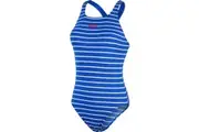 Speedo Womens/Ladies Medalist One Piece Swimsuit (Blue/White) - UTCS1748