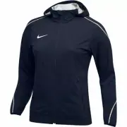 $140 Womens Nike Nylon Running Jacket Hooded Reflective Weather Resistant Navy