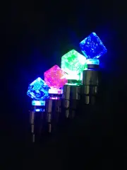 (1) DICE Led Valve CAP Bike Bicycle Wheel Stem tire flash Light lamp FOR CYCLING