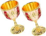 Alipis 2Pcs Retro Iron Cups Decorative Cup for Home Restaurant Vintage Style Cocktail Whiskey Glasses for Drinks Special Occasions