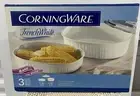 2002 Vintage Corningware French White 3 Piece Dish Set Sealed