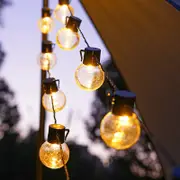 2Pcs Retro Solar String Lights