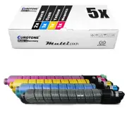 5x Toner for Ricoh Mp C3300 C2800spf C2800AD C3300AD C3300spf, 841124, CMYK